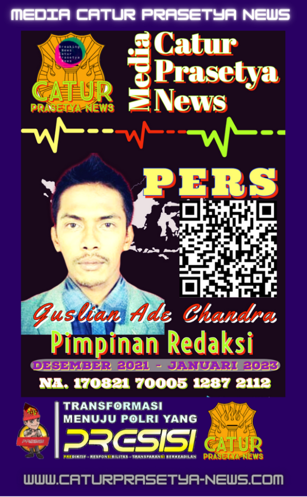 Guslian Ade Chandra Pimpinan Redaksi Media Catur Prasetya News
