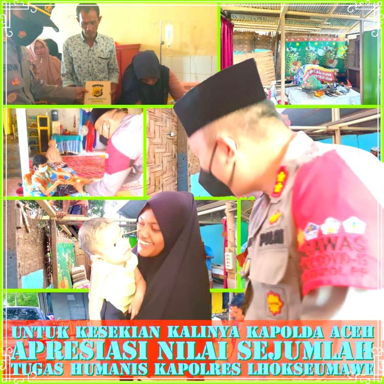Untuk Kesekian kalinya Kapolda Aceh Apresiasi nilai Sejumlah Tugas Humanis Kapolres Lhokseumawe