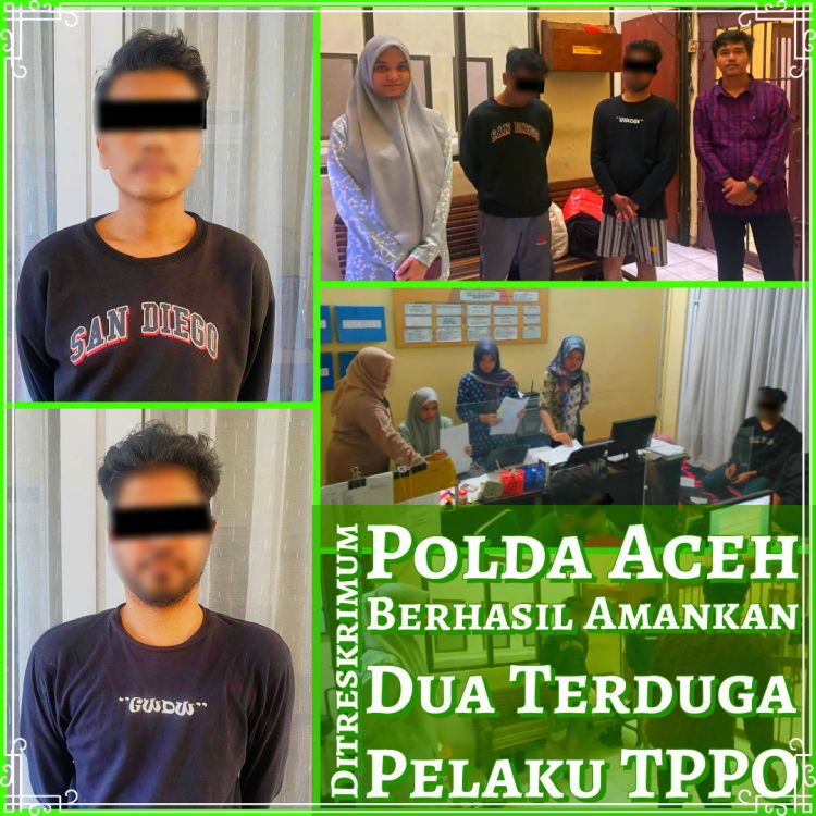 Ditreskrimum Polda Aceh Berhasil Amankan Dua Terduga Pelaku TPPO